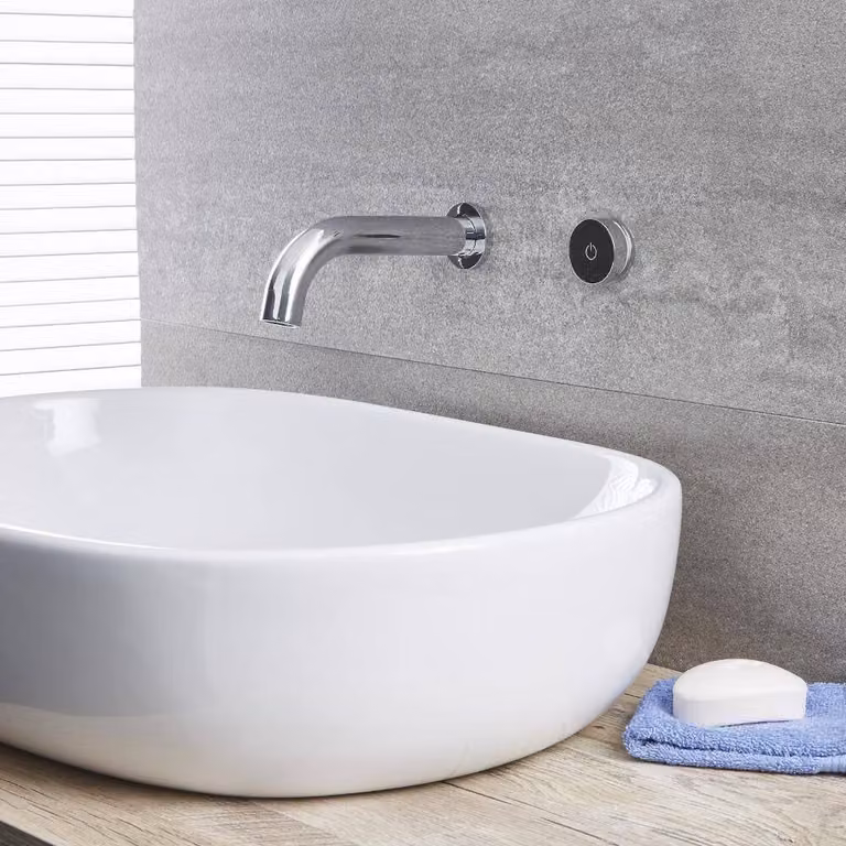 Erogatore Murale Cromato Per Lavabo Bagno o Vasca Completo di Controllo Digitale - Mirage