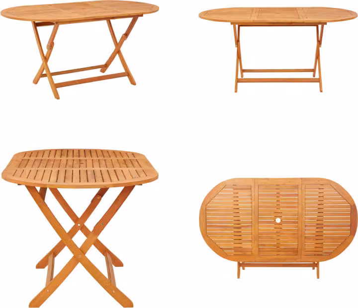 vidaXL Tavolo da giardino pieghevole 160x85x75 cm in legno massiccio di eucalipto - Tavolo da pranzo - Tavoli da pranzo - Tavolo da pranzo da giardino - Tavoli da pranzo da giardino