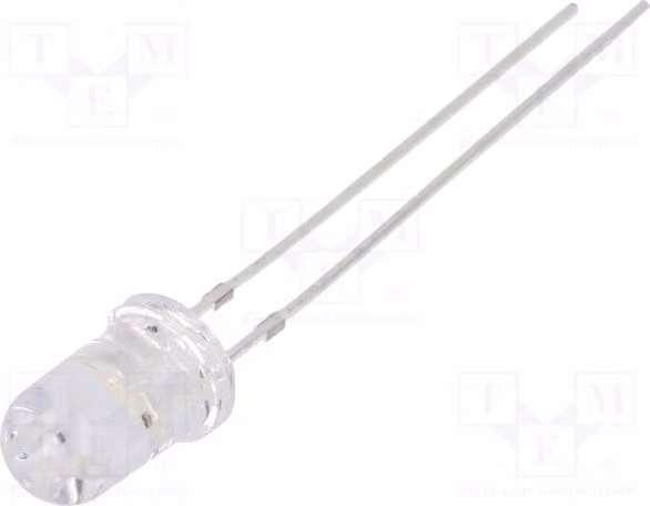 2 LED bipolari da 5 mm, bicolore rosso/verde, 12000÷14400 mcd, 15°, 20 mA, modello OSRPP25111A. LED