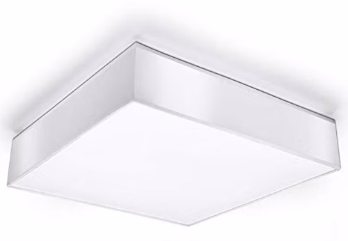 SOLLUX lighting Lampada Da Soffitto Quadrata Horus, Design Minimalista E Moderno, Lampadina E27 (LED) Sostituibile, 1x60 W, Facile Da Pulire, In PVC, 25x25x11 cm, Nero