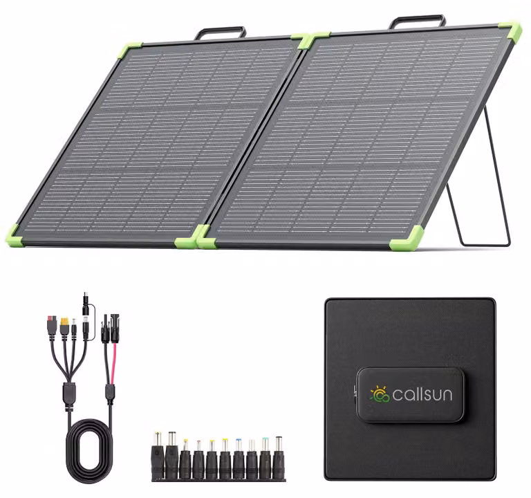 Pannello solare bifacciale da 100 W, 21,8 V, portatile, monocristallino