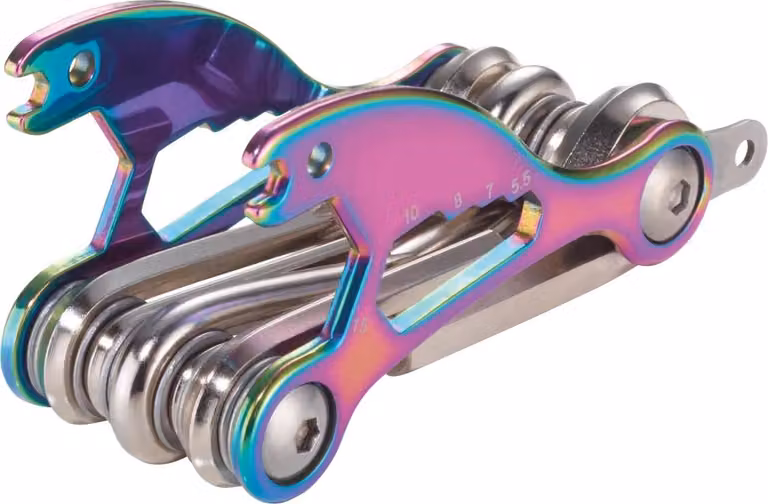 TROIKA Chiave multifunzione per bicicletta, 18 funzioni, argento