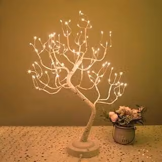 Albero luminoso a LED, con 108 LED bianco caldo, 8 modalità di illuminazione e rami regolabili