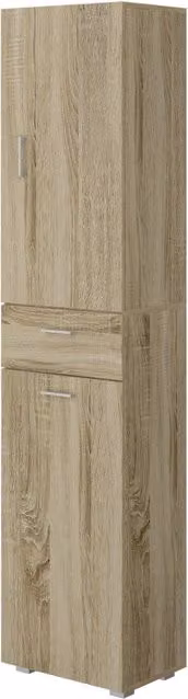 Armadio 1 Anta con Cassetto e Cestello 45x32x195 cm Rovere