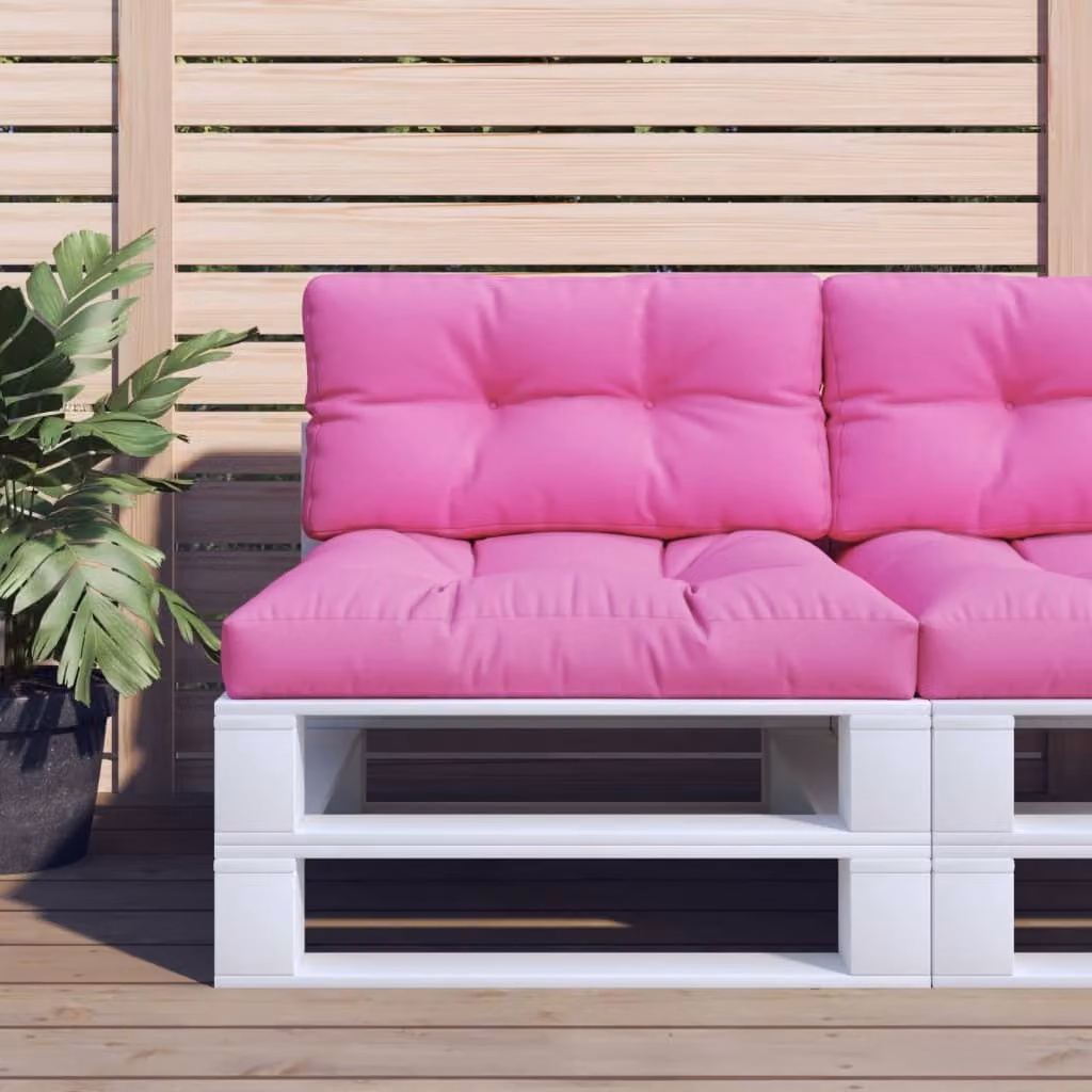 vidaXL Cuscino per Pallet Rosa in Poliestere, L/P/H: 70 x 40 x 12 cm