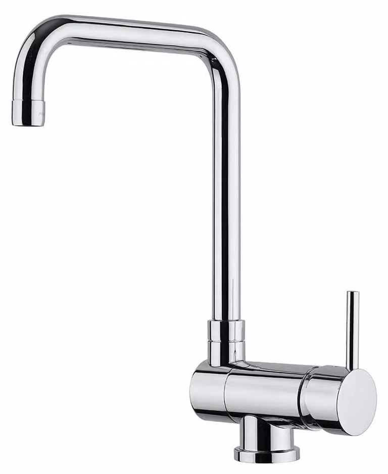 Miscelatore monocomando per cucina, cromato, girevole a 360°, tubi da 35 cm
