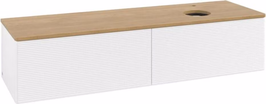 V&B Mobiletto con struttura frontale - illuminazione Antao 160x50cm, HL, WBP hon. Oa, wh. w Lac