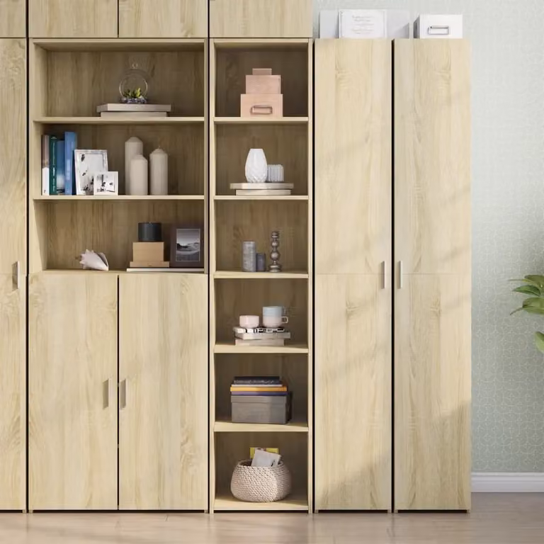 Credenza Buffet da pranzo in Legno Multistrato Rovere Sonoma L/P/H: 40 x 41 x 185 cm