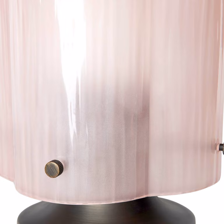 GUBI Lampada da tavolo di design Seine, Violetto / Fucsia / Rosa, Soggiorno / Sala da pranzo, Vetro, Design, Lampada da tavolo