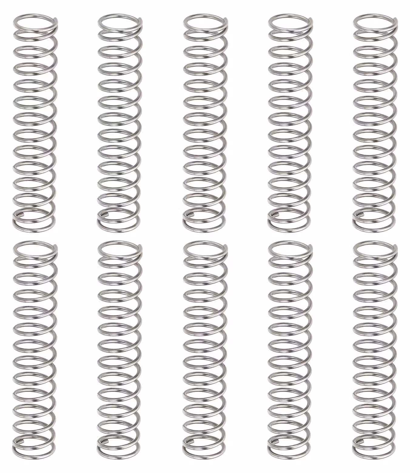 Molle a compression, 10 pezzi, dimensioni 0,6x6x30 mm, acciaio inossidabile 304