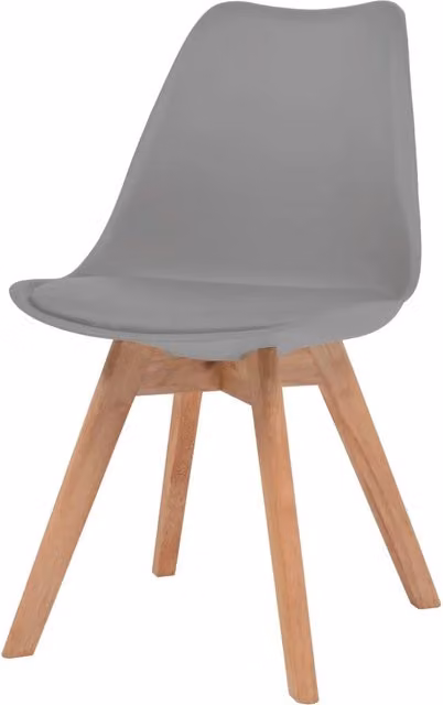 Sedie da Pranzo 6 pz Grigie in Plastica 274851