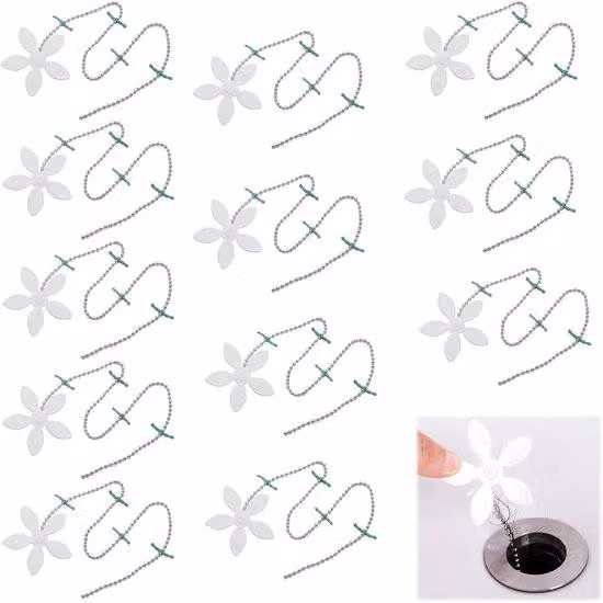 Set di 12 pezzi per la raccolta dei capelli, per ganci da doccia, cestini da doccia, raccoglitori a forma di fiore, per mobili da bagno e vasche da bagno