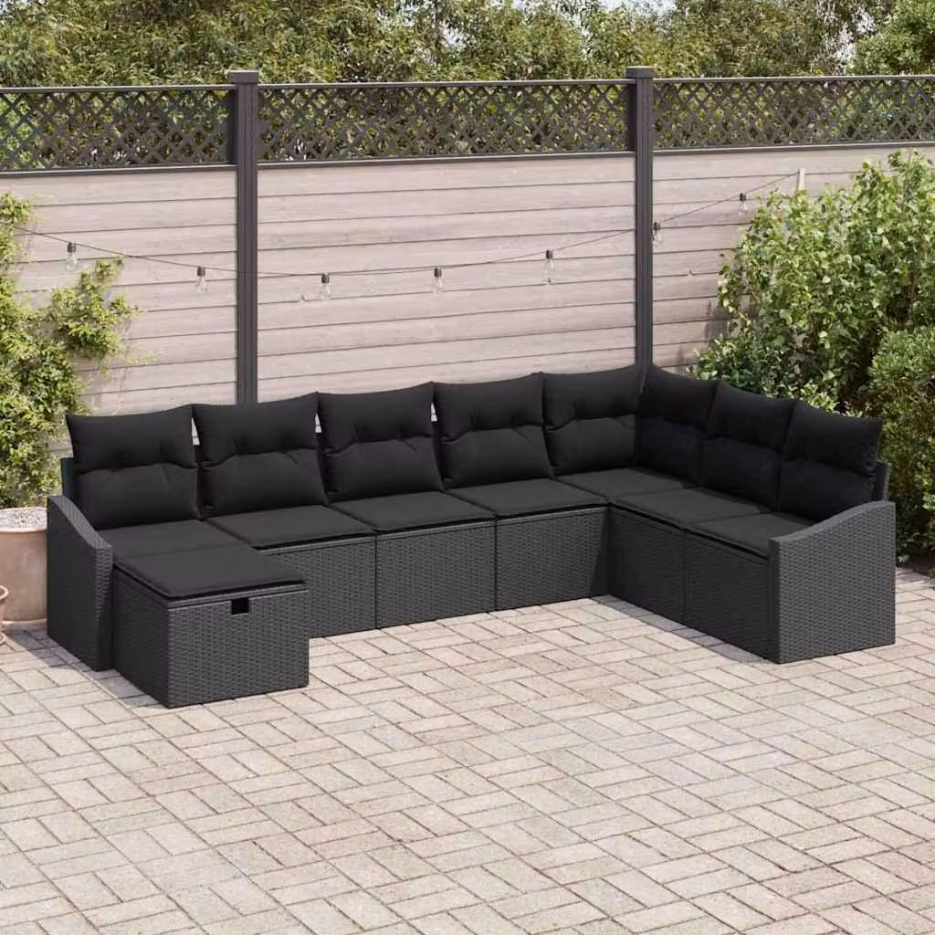 Maison Exclusive - Set da giardino composto da 8 pezzi, divano in rattan sintetico