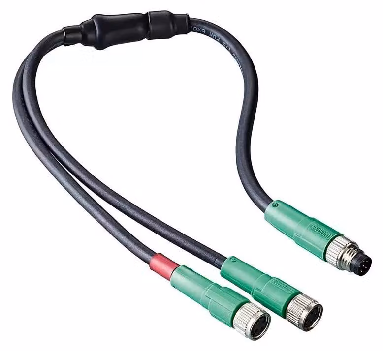 Cavo a Y Schneider Electric per I/O digitali sul Lexium LXM32i, 1 connettore maschio M8 su 2 connettori femmina M8, a 5 poli VW3M9601