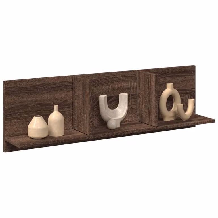 Mobile a parete vidaXL in MDF Rovere Marrone L: 100 cm, P: 30 cm, H: 16,5 cm