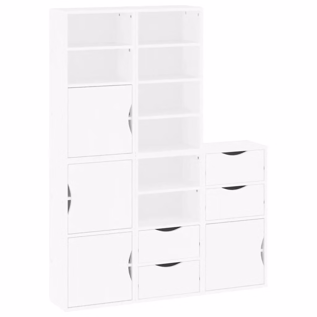 Set di 5 armadietti a muro vidaXL ODDA in legno di pino bianco L 40 cm, P 24 cm, H 79 cm – 2