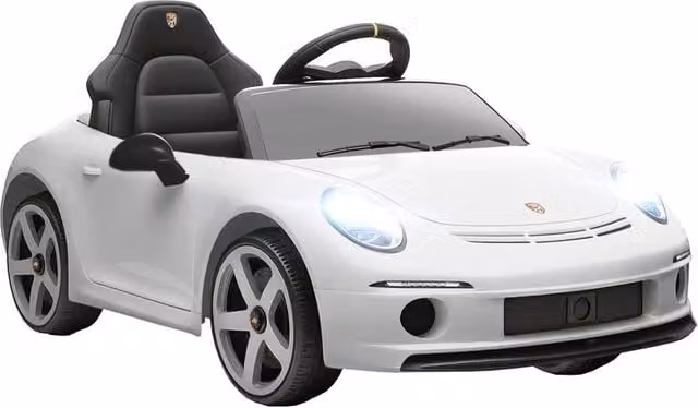 Macchina elettrica da guidare per bambini Ruf GT con telecomando, musica, effetti luce e suono, colore bianco