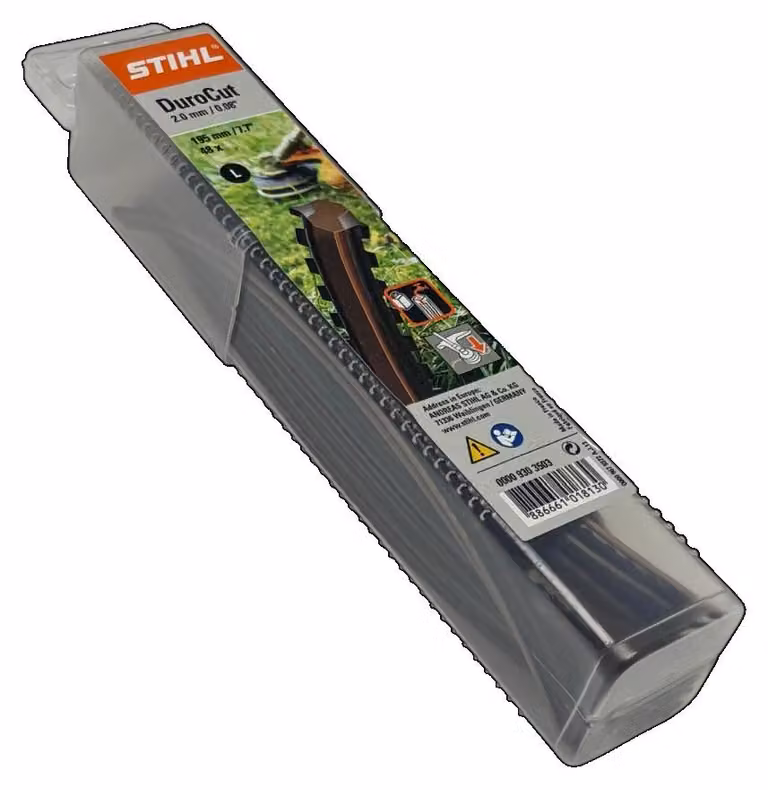 Stihl 00009303503 Pezzi di filo originali per testina di taglio DuroCut 5-2, L, 2 mm, dentellati