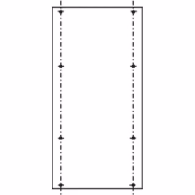 Piastra di montaggio per ZAL205, PVC 1000x500x6 mm