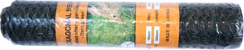 Nohel Garden Rete per conigli rivestita in plastica 10x0,5m maglia 13mm 0,9mm