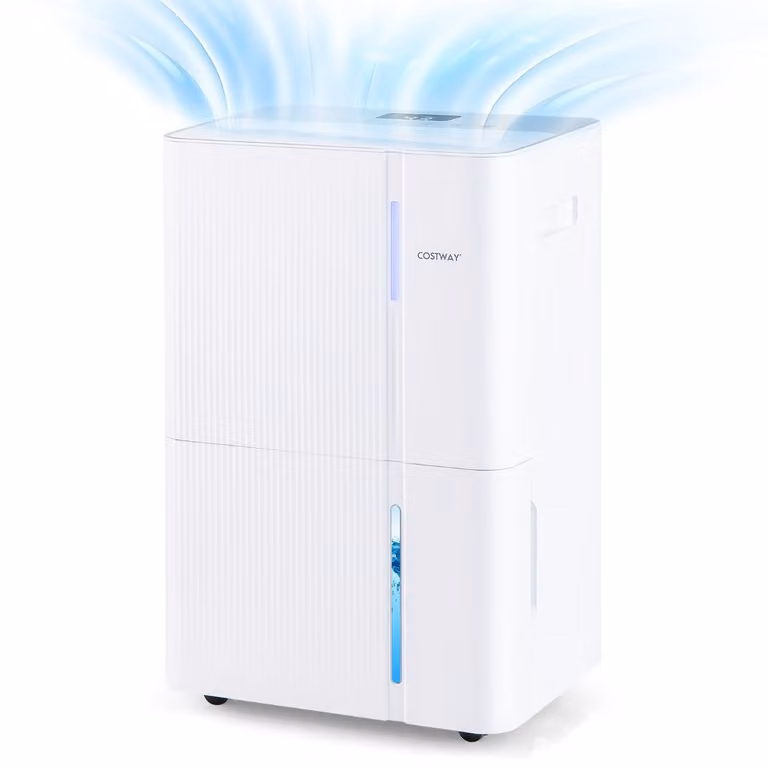 Deumidificatore Costway da 40 L/giorno con 3 modalità, modello a risparmio energetico in plastica, colore bianco