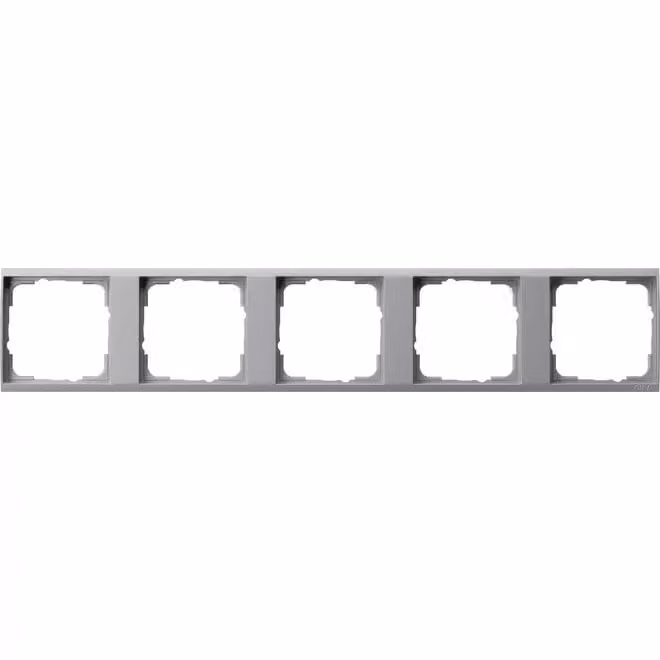 Gira 1465726 Piastra di supporto a 5 posti Gira Event, colore alluminio