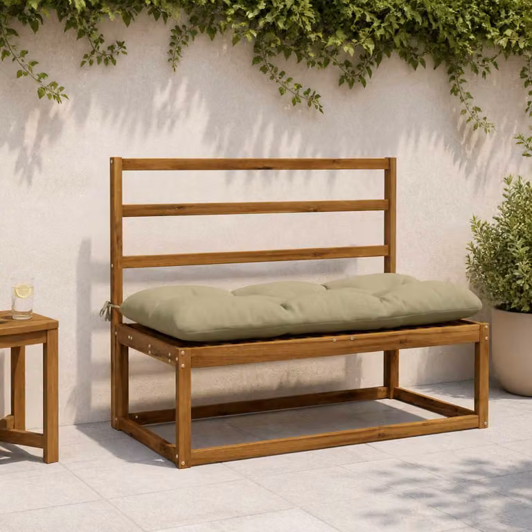 Set di 2 cuscini per panchina vidaXL VIANEN verdi in poliestere con imbottitura in schiuma e coperture lavabili