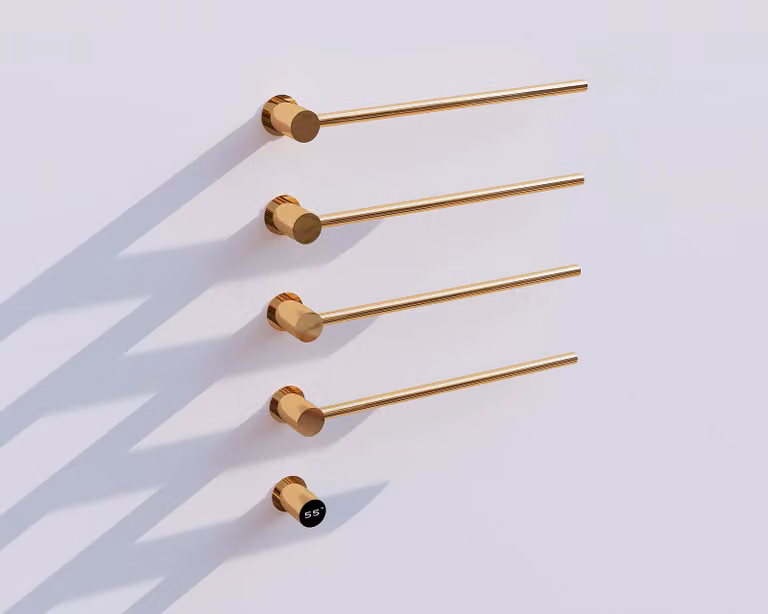 Scaldasalviette elettrico - Oro - 30 Watt, 98,7 cm x 36 cm x 8 cm