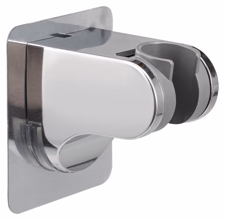 Supporto per soffione doccia adesivo, per tubi doccia standard, cromato