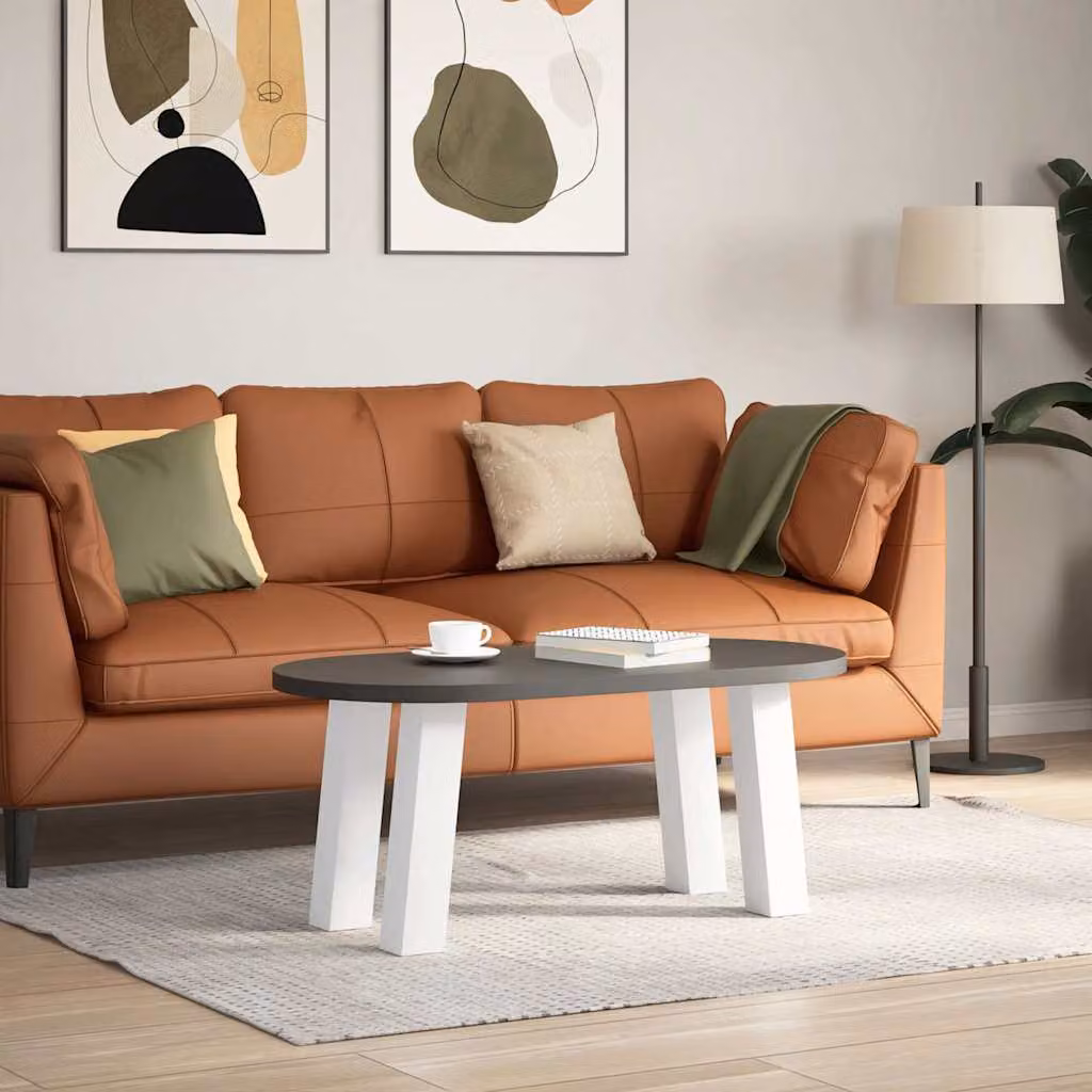 vidaXL Gambe per tavolino da caffè 4 pz Bianche 42 cm Acciaio