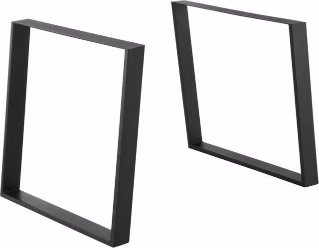 Set di 2 gambe per tavolo fai da te 75 x 72 cm nero opaco 03_0008095