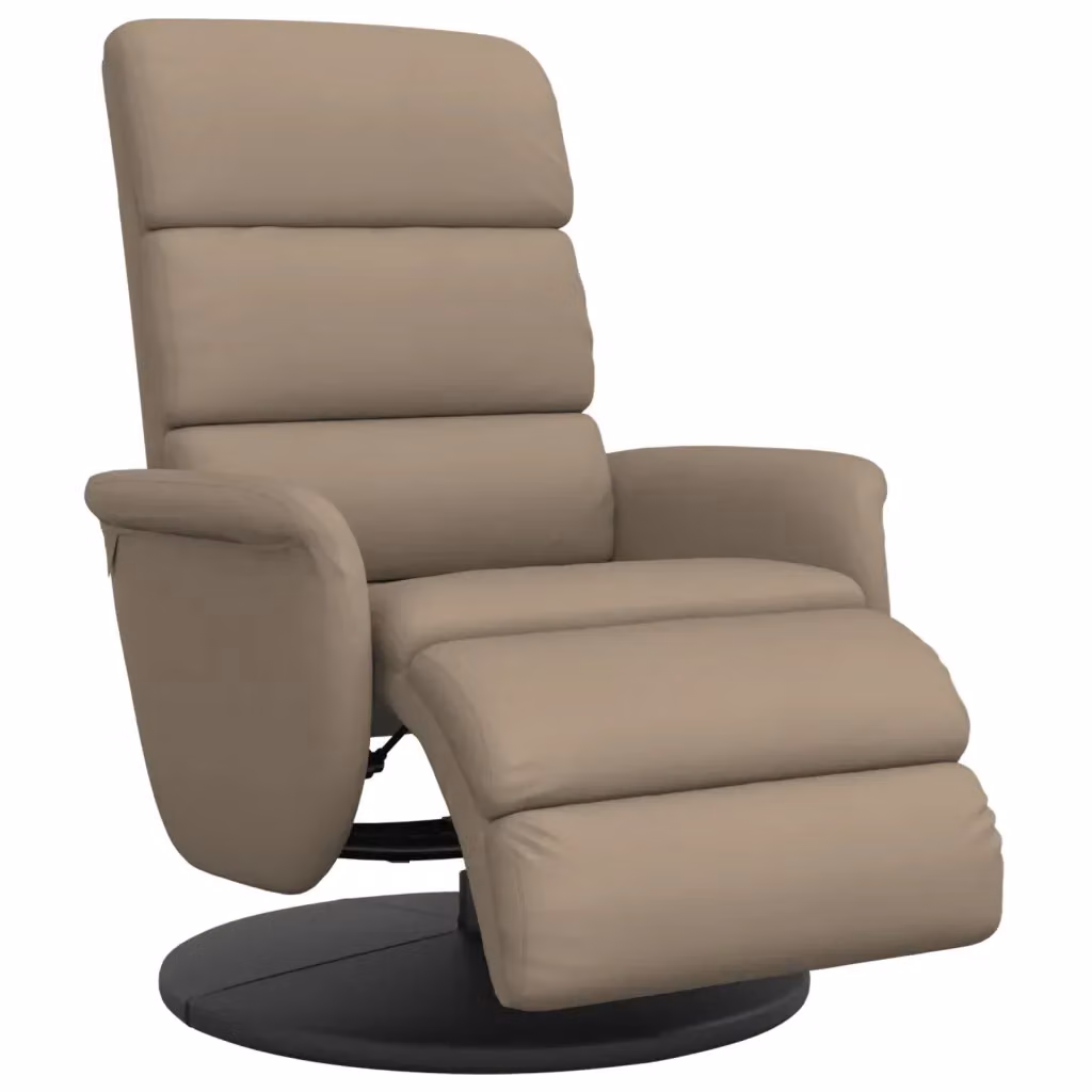 Poltrona Reclinabile Relax vidaXL in Similpelle Marrone con Poggiapiedi e Sedia Girevole 360 Gradi – 2