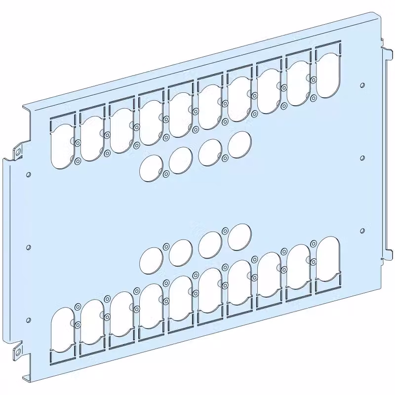 Schneider Electric PrismaSeT-P, piastra di montaggio, 2x ComPacT NSX/NSX Vigi400-630 a 3-4 poli, verticale, larghezza = 650 mm, altezza = 11 moduli LVS03461
