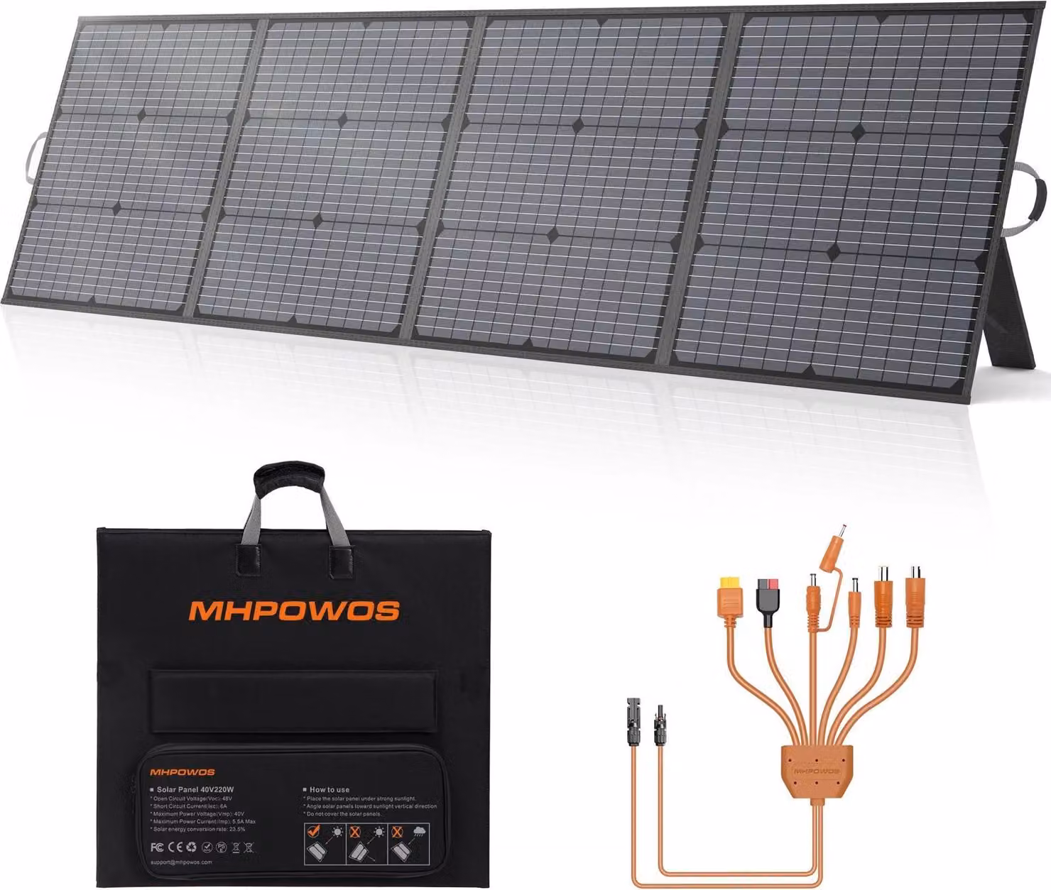 Pannello solare, design portatile, alta efficienza, pannello solare da 220W