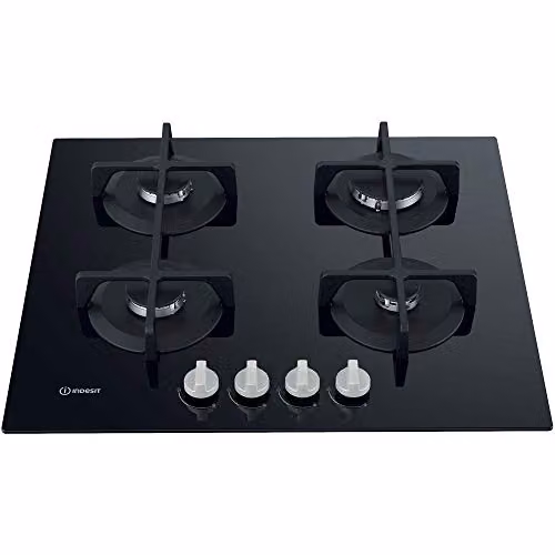 Indesit ING 61T/BK - Piano cottura da incasso, 59 cm, a gas, colore: Nero
