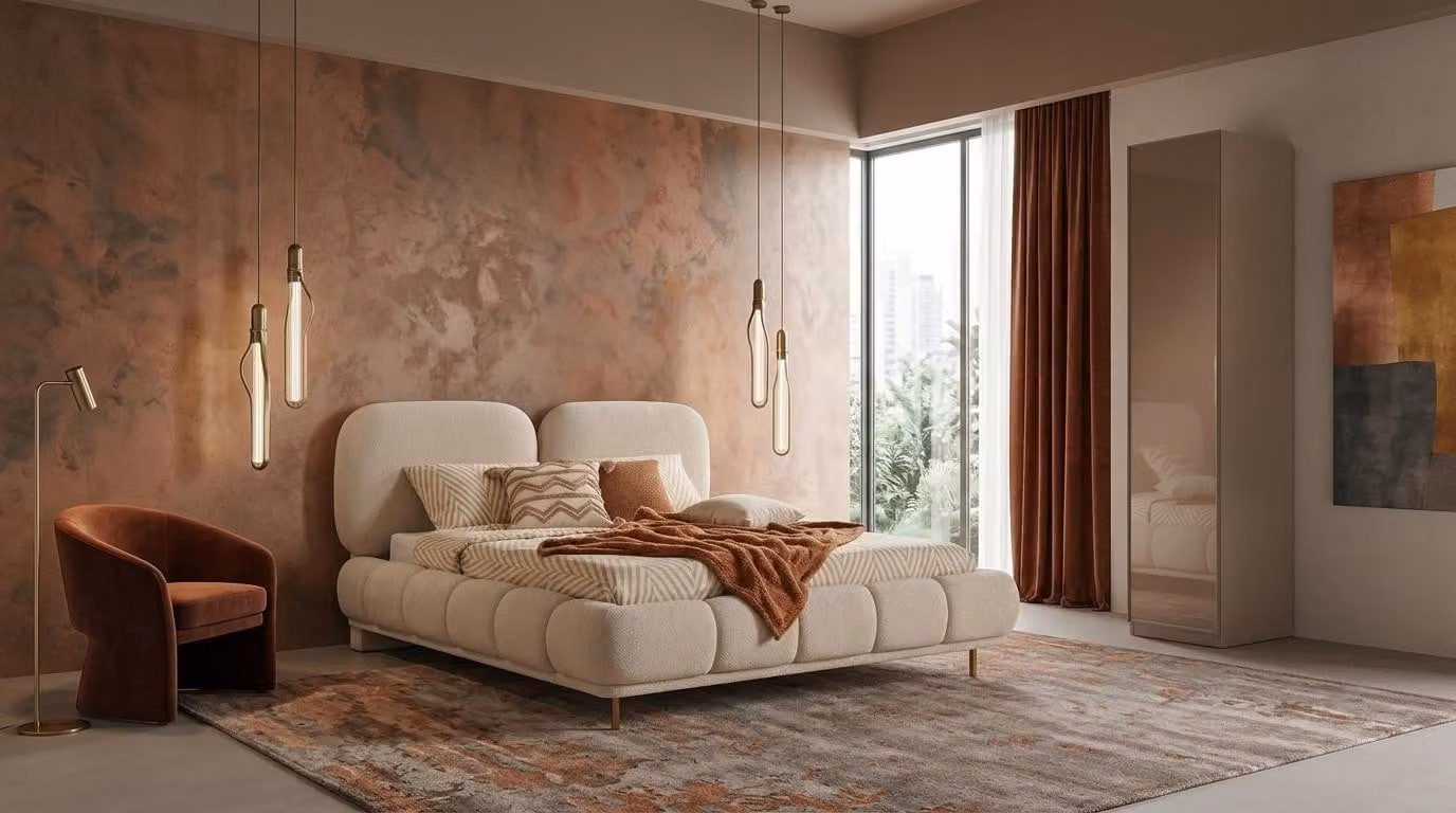 Armadio singolo, stile moderno, beige, confortevole e spazioso, ideale per la camera da letto