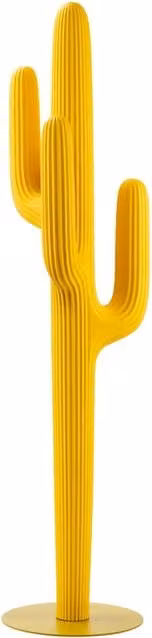 Appendiabiti da esterno Qeeboo Saguaro giallo in polietilene e metallo con ganci distribuiti