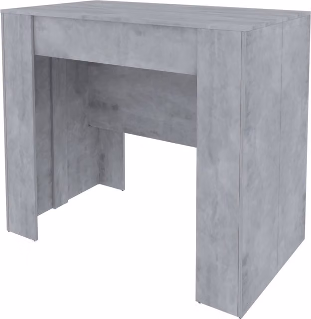 Tavolo Consolle Allungabile Oslo Arreditaly Grigio Cemento, Tavolo da 10 Posti con Design Moderno per Casa e Ufficio, L/P/H: 237 x 78 x 51 cm, Altezza: 90 cm