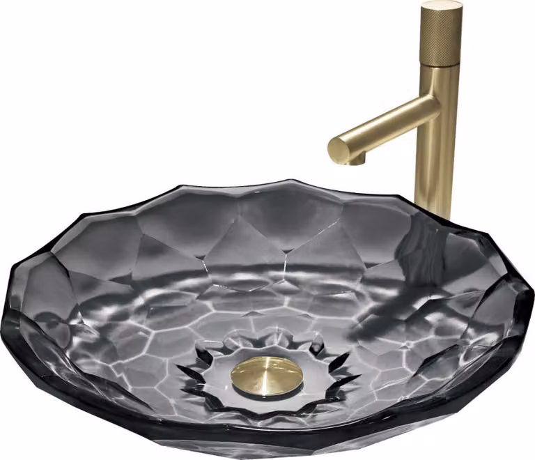 Mexen Inga lavabo da appoggio in vetro 44 x 44 cm, nero - 24074470