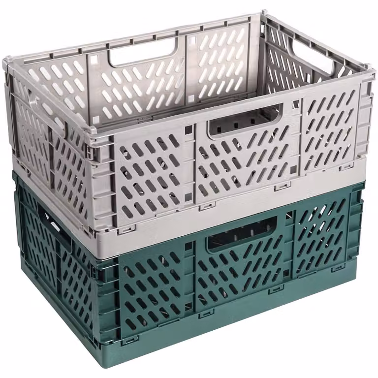 Set di 2 scatole pieghevoli per la conservazione, dimensioni 42 x 28 x 16 cm, ideali per la casa e il giardino