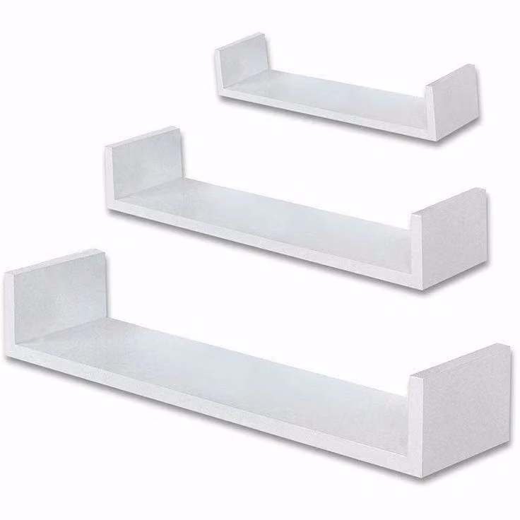 Set di 3 mensole da parete bianche Vestiamo Casa in MDF con finitura opaca e design minimalista