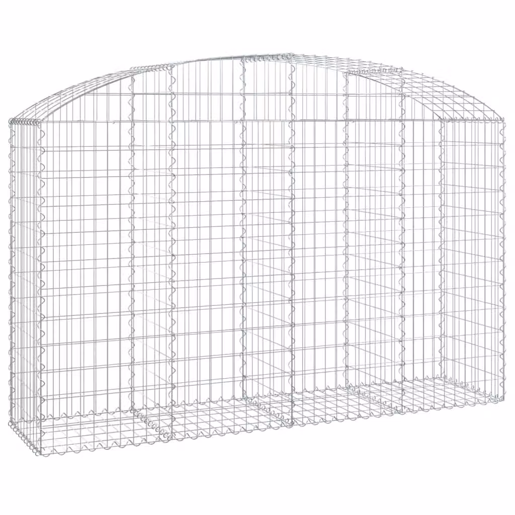 Cesto Gabbione ad Arco 200x50x120/140 cm Ferro Zincato
