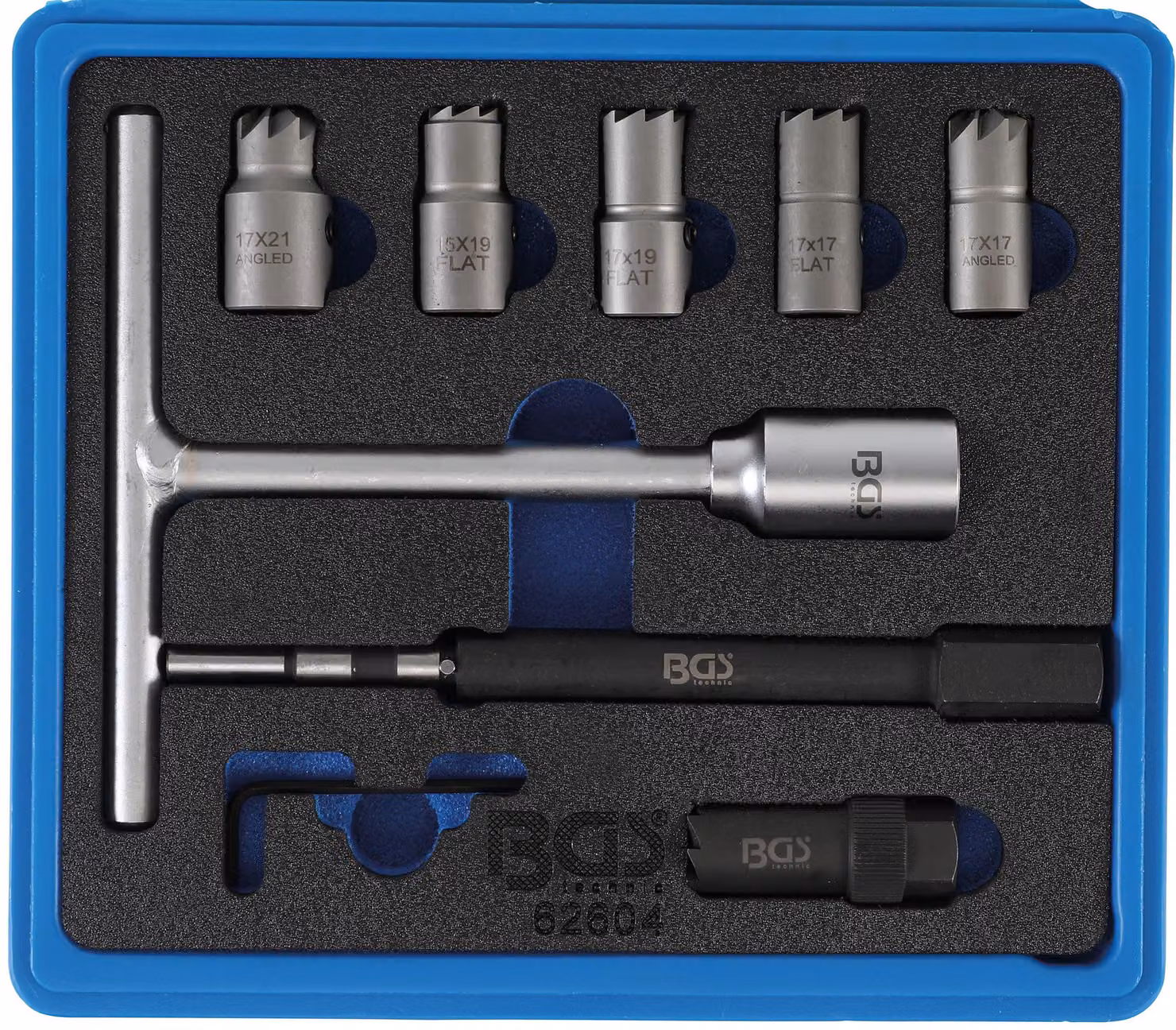BGS Set di frese per sedi di tenuta di iniettori 9 pezzi - 62604