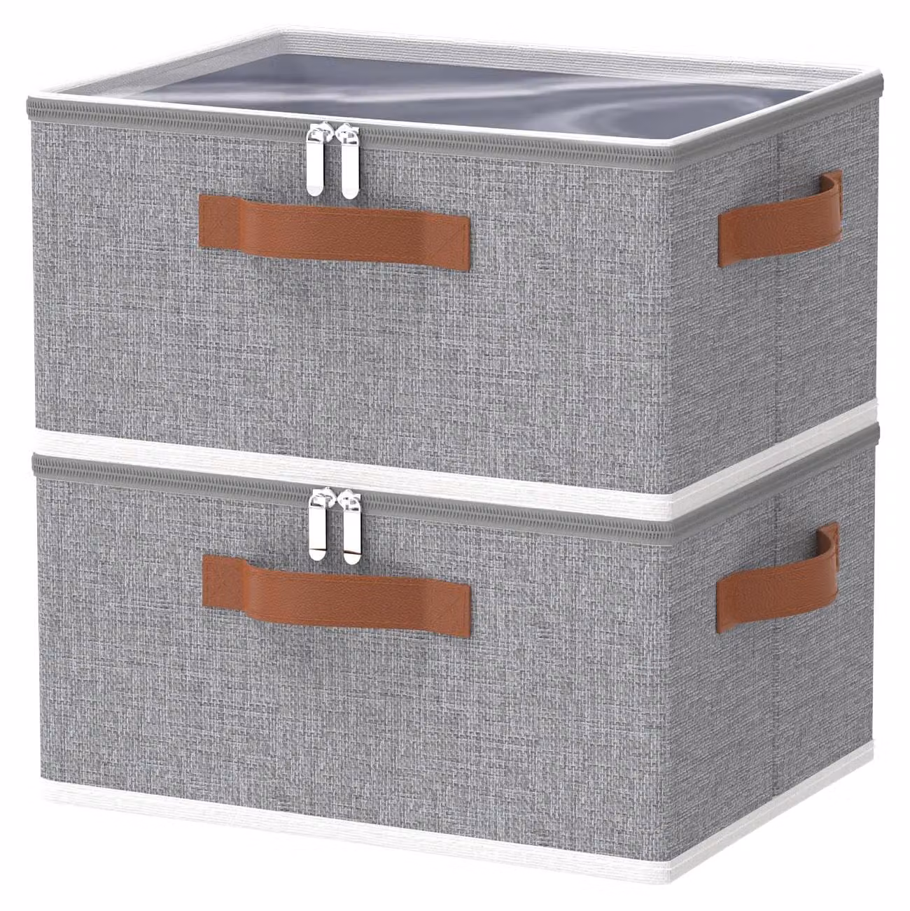 Contenitore in tessuto, pieghevole, 40 x 30 x 20 cm, confezione da 2, per abbigliamento