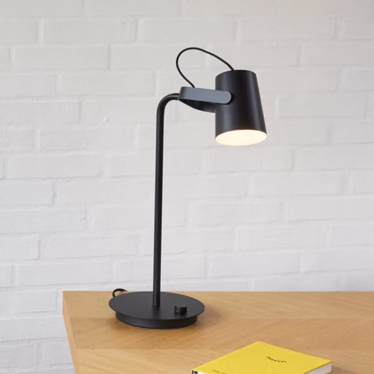 Hübsch Lampada da scrivania Ardent, Nero, Studio / Ufficio, Metallo, Lampada da tavolo