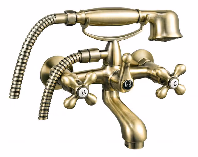 Miscelatore a parete Ferro Bath 150 mm bronzo