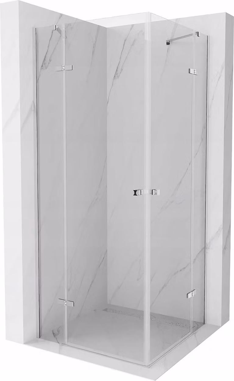 Mexen Roma Duo cabina doccia a battente 70 x 70 cm, trasparente, cromo - 854-070-070-02-00