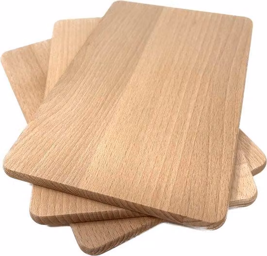 Tavolino da colazione in legno massello di faggio, 22 x 14 x 1 cm (set da 3 pezzi)