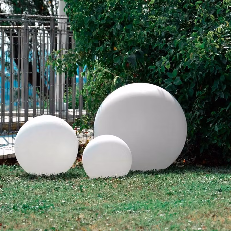Sfera Luminosa da Giardino LED GIORDANOSHOP in Plastica Bianca, 5W, Ø 40 cm – 2