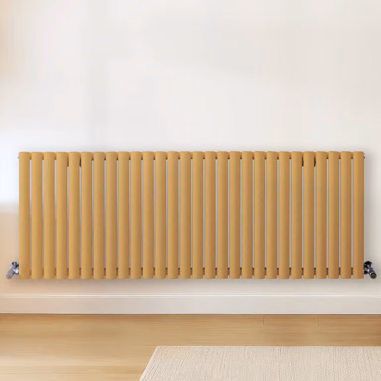 Radiatore di Design Orizzontale Giallo (Autumn Giallo) - 600mm x 1652mm - Pannello Doppio  - Revive